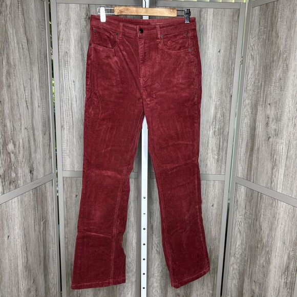 Volcom Corduroy Pants 29 Stoned Bootleg Dark Red Classic Casual - Picture 1 of 7